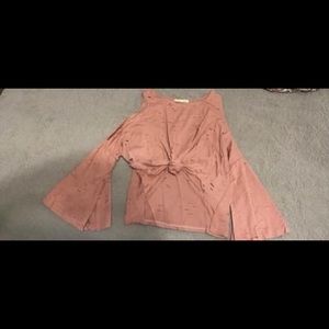 Pink cut out top